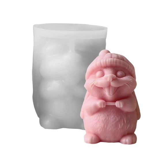 Flexible and Reusable Silicone Mold Creative Groundhog Ornament Mold for Enthusiasts Making Intricate Sculptures