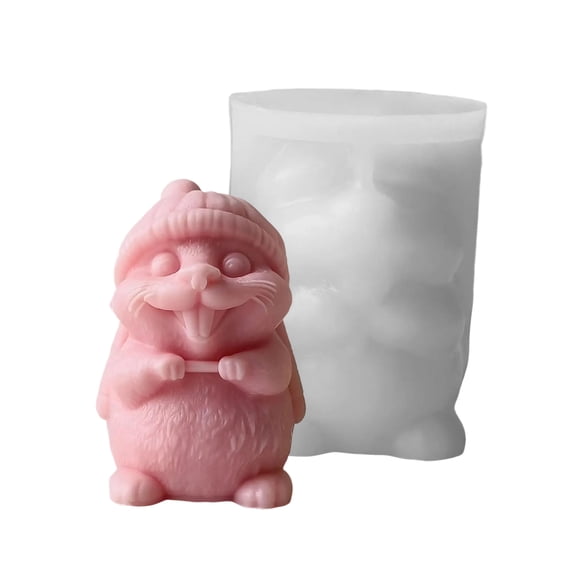 Flexible and Reusable Silicone Mold Creative Groundhog Ornament Mold for Enthusiasts Making Intricate Sculptures