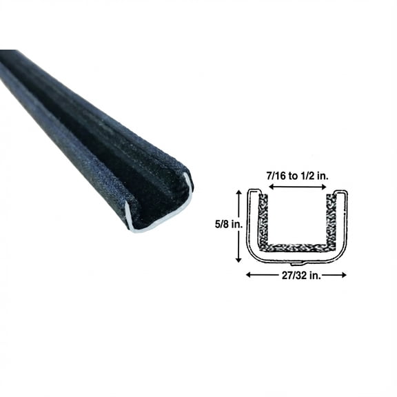 Flexible window channel For Chevrolet C10 Panel, C10 Pickup 1960-1963 - WC 18-60