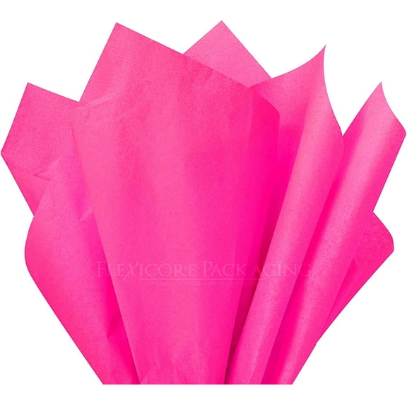 Flexicore Packaging Hot Pink Gift Wrap Tissue, (10 Rolls)