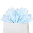 thumbnail image 1 of Flexicore Packaging Light Blue Pin Stripe Gift Wrap Tissue, (50 Sheets), 1 of 2