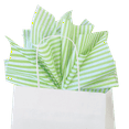 thumbnail image 1 of Flexicore Packaging Lime Green Pin Stripe Gift Wrap Tissue, (100 Sheets), 1 of 4