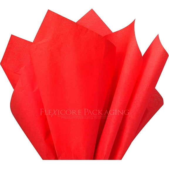 Flexicore Packaging Red Gift Wrap Tissue, (100 Rolls)