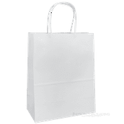 Flexicore Packaging White Gift Bags, 100 Count