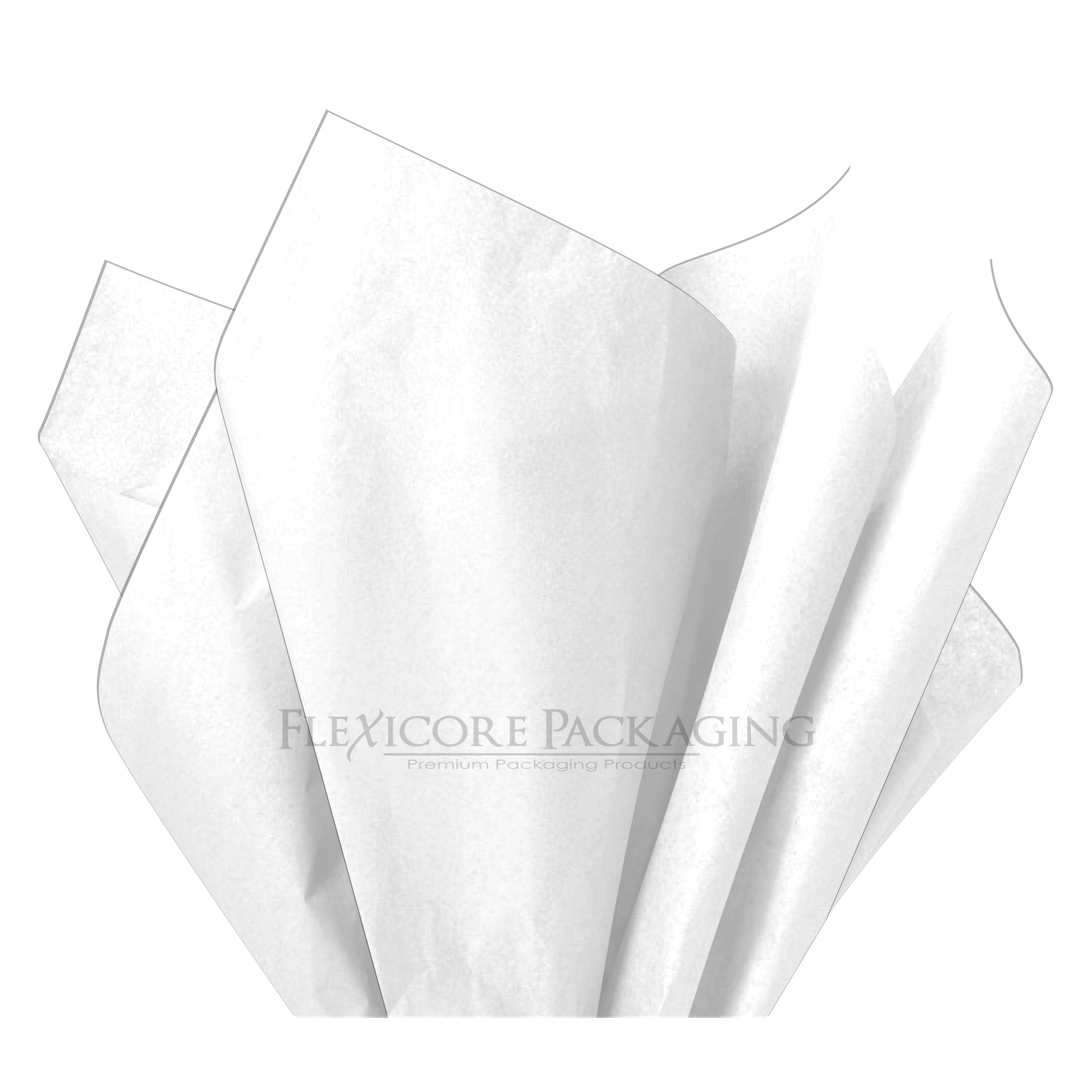 Flexicore Packaging White Gift Wrap Tissue, (10 Rolls)