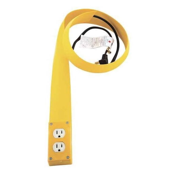 Flexiduct Covered Ext Cord,12ft, 10ft Covered,Yel 10' EF3