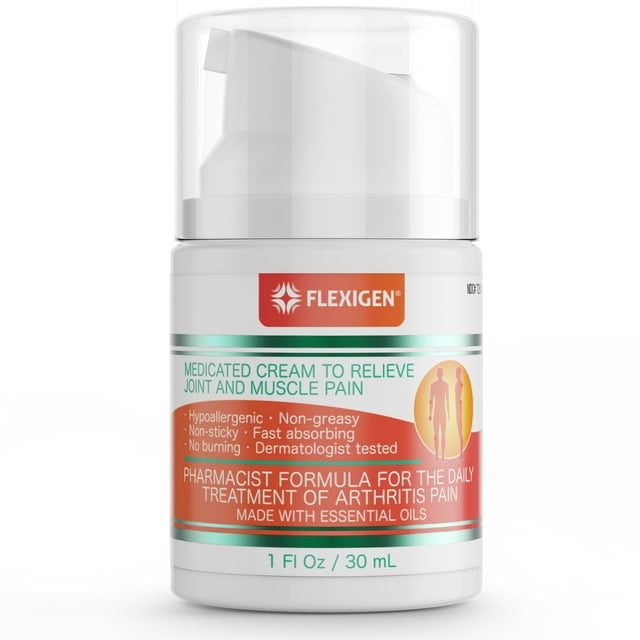 Flexigen Pain Relief Cream OTC Topical Frankincense, Menthol Rub for