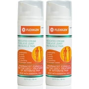Flexigen Pain Relief Cream with Menthol for Joint, Muscle & Foot Pain Relief, 3.2 Oz 2-Pack