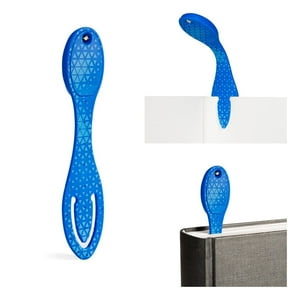 Flexilight Reading Light | 2 in 1 Bookmark Book Light | LED Clip On Reading Lamp | Children and Adult Book Torch for Reading in Bed | Book Accessories | Gift Idea for Readers, Book Lovers (Blue Geo)