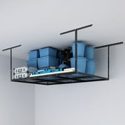 Fleximounts  Stability Heavy Duty Overhead Adjustable Ceiling Storage Rack Garage Storage 4x6 ft - Black