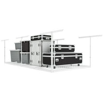 Fleximounts  Stability Heavy Duty Overhead Adjustable Ceiling Storage Rack Garage Storage 4x8 ft - White