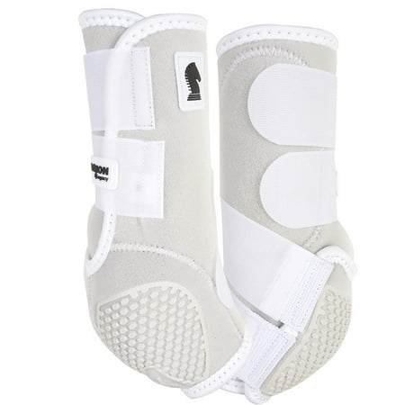 Classic Equine Flexion SMB Sport Boots by Legacy - Cradle Fetlock System & Perforated Neoprene Horse Leg Protection White / XL / Front