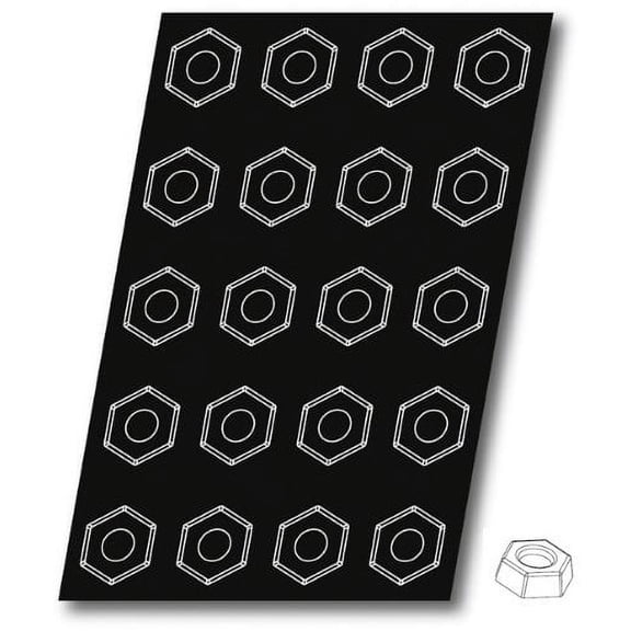 Flexipan, Hexagon 3.04 Oz, 3-1/8" x 1" Deep, 20 Cavities