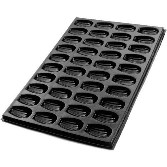 Flexipan Madeleine 1.2 Oz, 78mm x 47mm x 19mm Deep 3-1/6" x 1-13/16" x 3/4" Deep, 40 Cavities