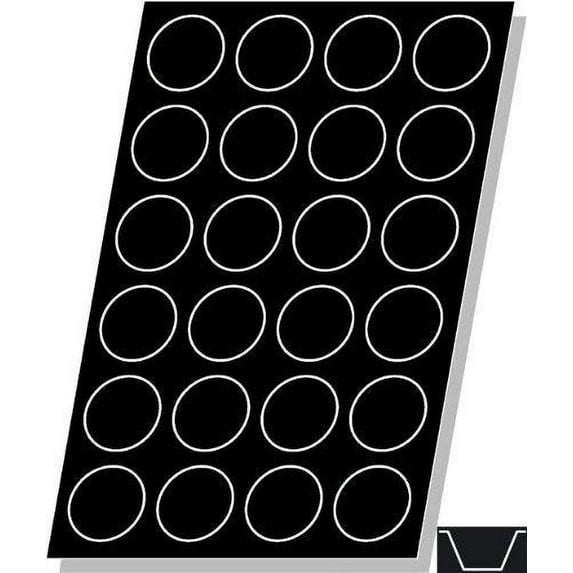 Flexipan Muffin 3.89 Oz, 79mm Dia x 36mm Deep 3-5/16" Dia x 1-3/8" Deep, 24 Cavities