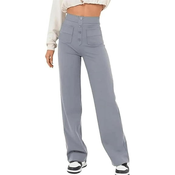 Flexipants Petite,Flexipants - Women's Casual High Waist Stretch Pants,Multiple Pockets Straight Leg Pants