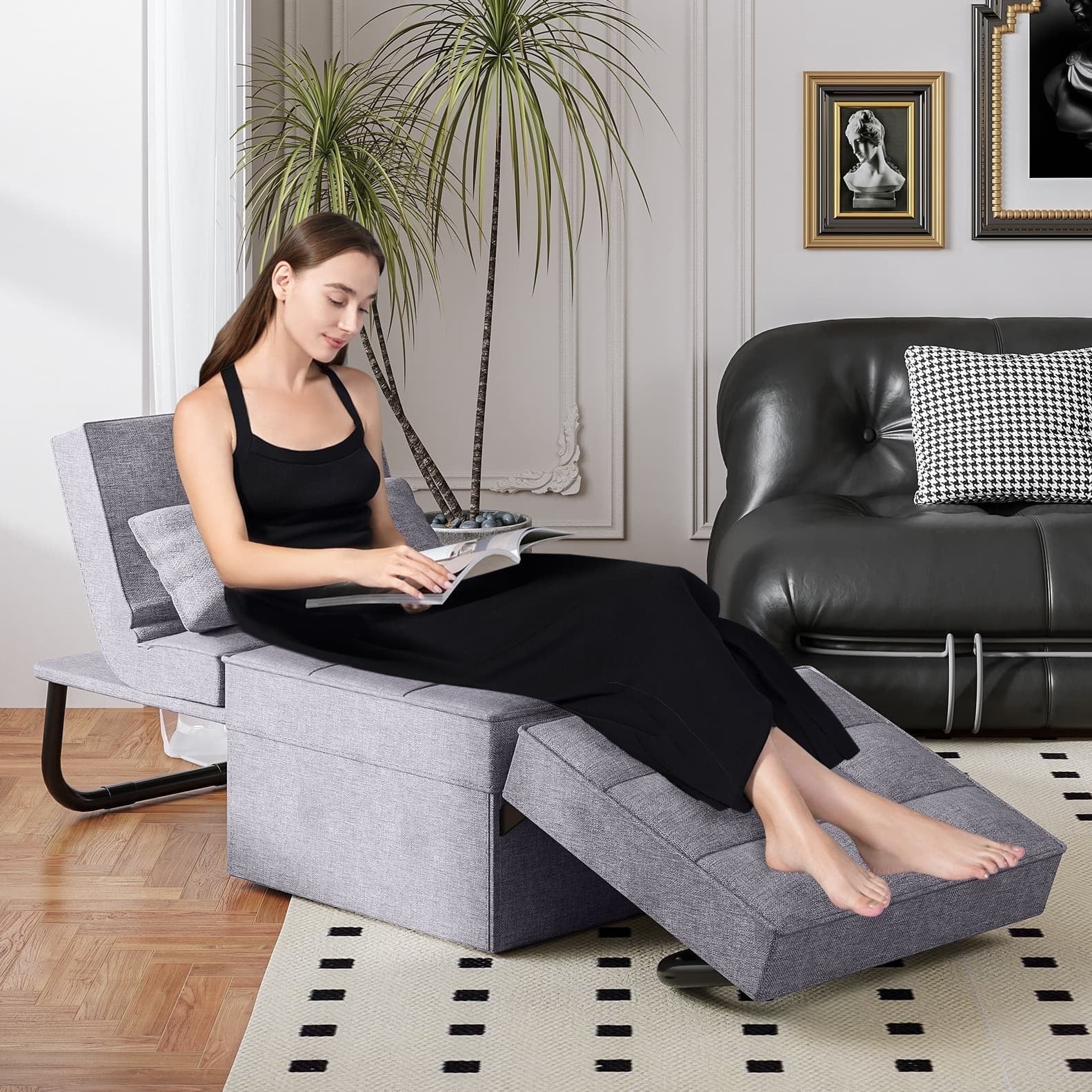 Photo inspiration: Space Saving Lounge Ideas Reference: Flexispot 4 In 1 Convertible Ottoman Sofa Bed Folding Sleeper