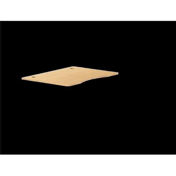 Flexispot C-R4824LB-ZB 48 x 24 in. Desktop Curved Table, Natural Bamboo