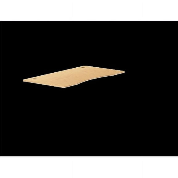 Flexispot C-R5528LB-ZB 55 x 28 in. Desktop Curved Table, Natural Bamboo