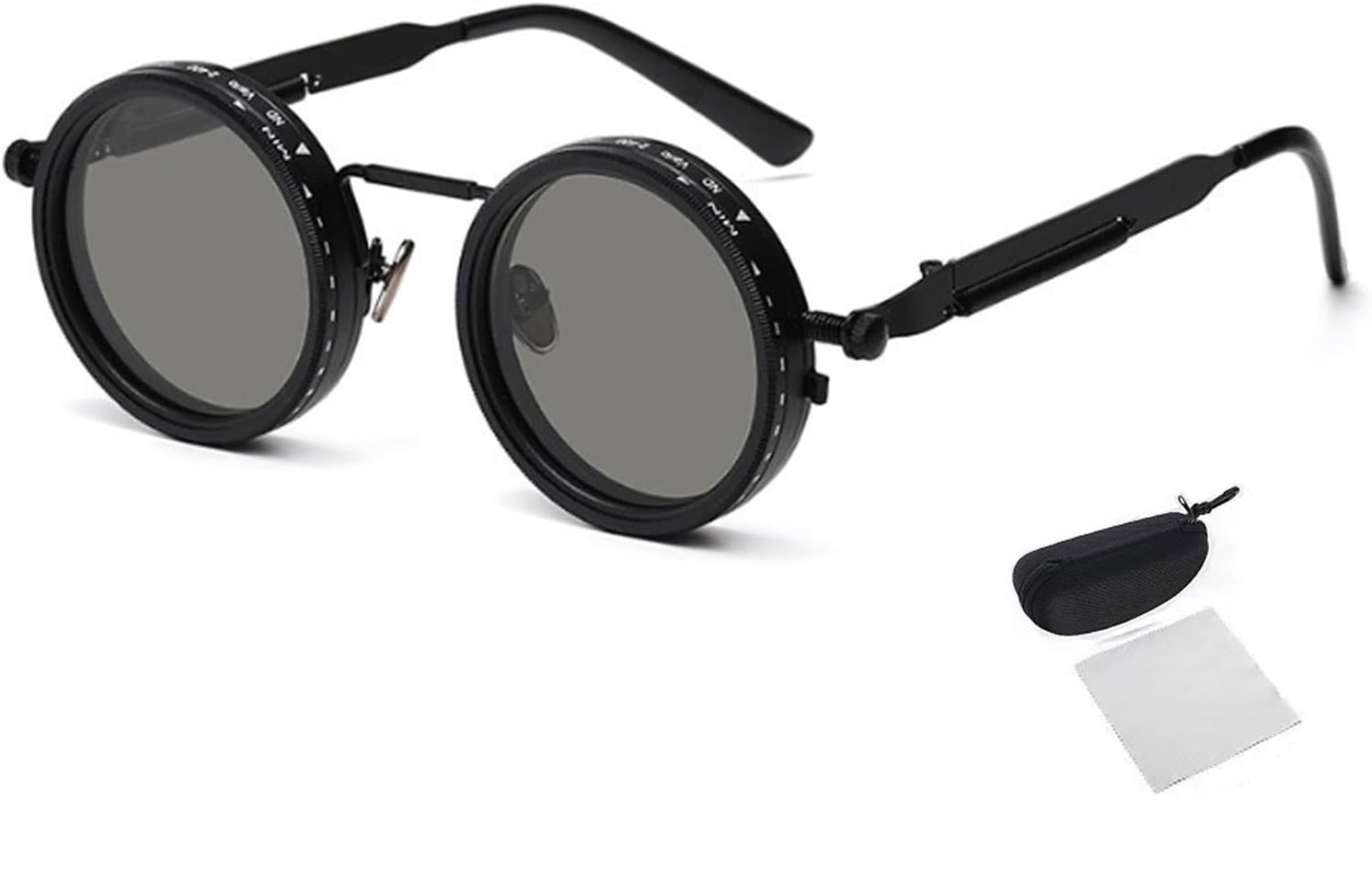 Flexitint Retro Sunglasses, Adjustable Tint Polarized Round Sunglasses ...
