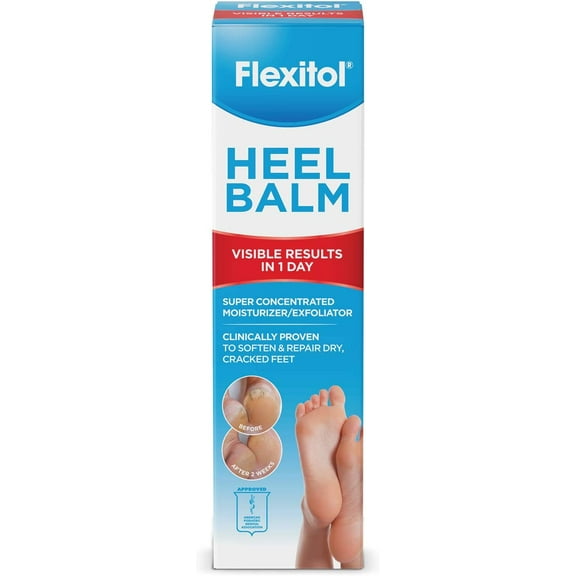Flexitol Heel Balm, Rich Moisturizing & Exfoliating Foot Cream, Original Version, 4 Oz