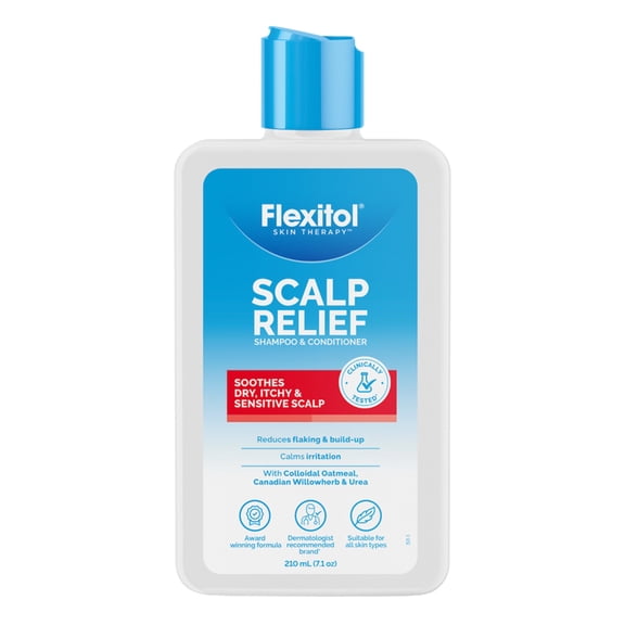 Flexitol Scalp Relief Shampoo & Conditioner, Gentle Cleansing System for Dry, Itchy Scalp, Colloidal Oatmeal Formula, 8 oz Bottles