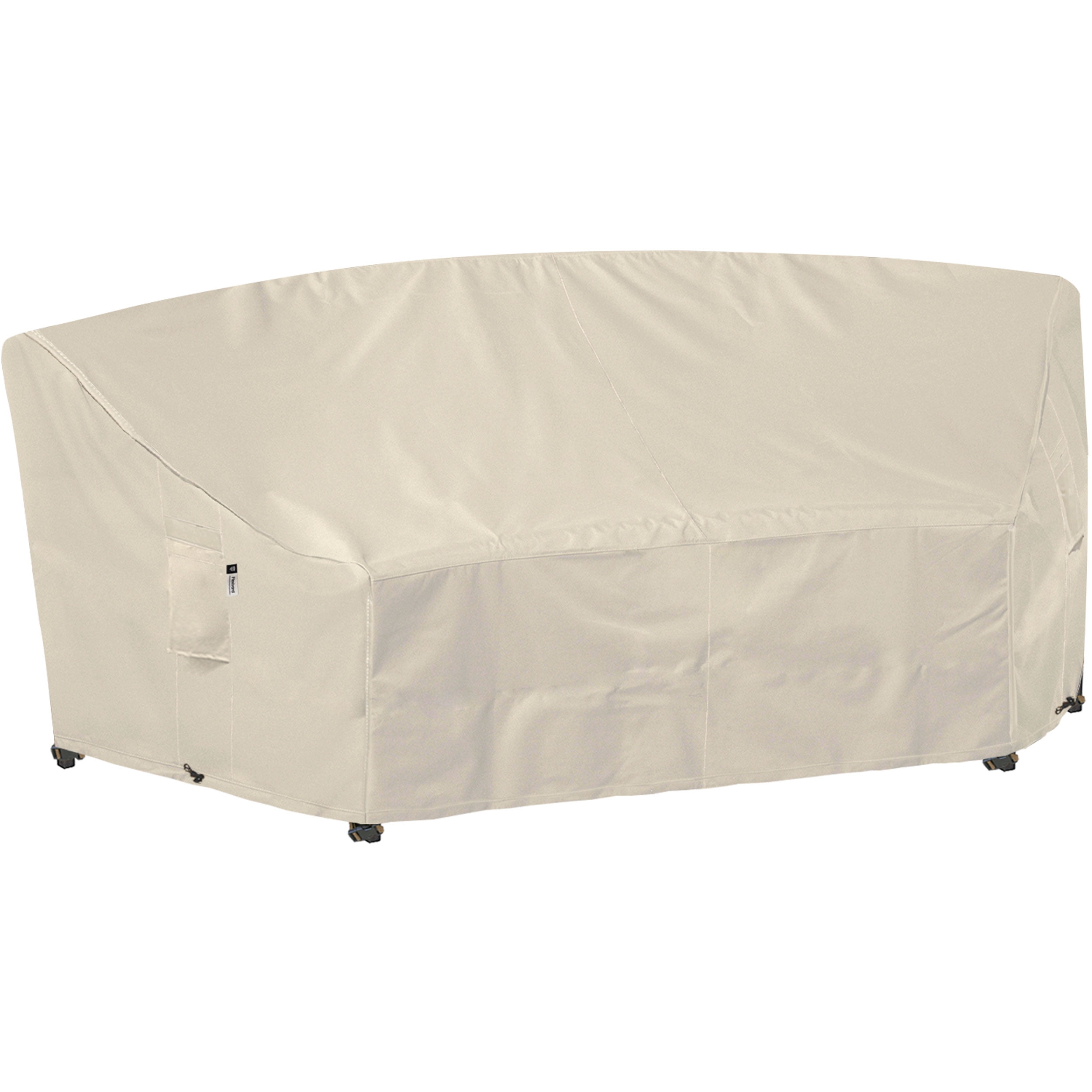 Flexiyard Curved Patio Furniture Cover for Outdoor Sectional Sofa 96 65 Reinforced Waterproof 600D Patio Sectional Couch Cover Lawn Outside Garden Furniture Winter Protective Cover Natural Beige Walma...