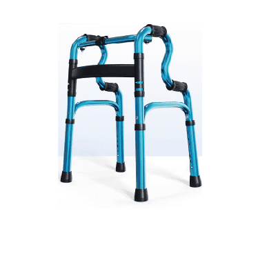 Flexmojoint Walking aids for medical purposes,Stepped Handrail Walker Wheels - Aluminum Foldable Walkers for Seniors, 8-Level Height Adjustable Walkers for Elderly Blue