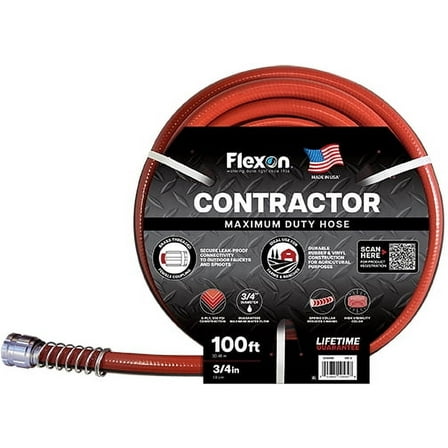 Flexon 3/4IN 100FT Contractor Garden Hose