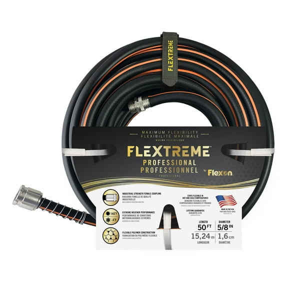 Flexon 5/8 x 50ft Flextreme Performance Rubber Garden Hose