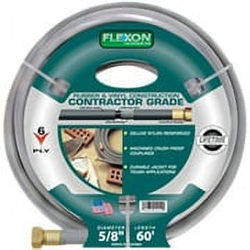 Flexon Contractor Grade 0.625” x 60’ Heavy-Duty Garden Hose