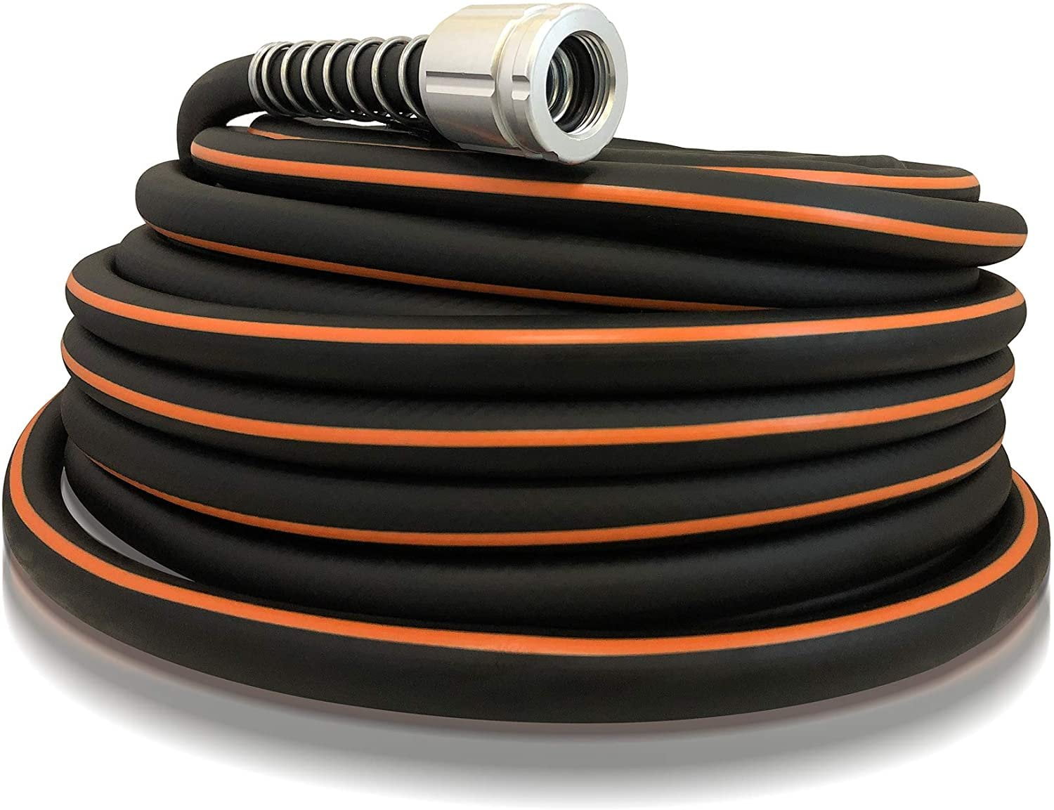100 ft Black and Orange PVC Rubber Garden Hose
