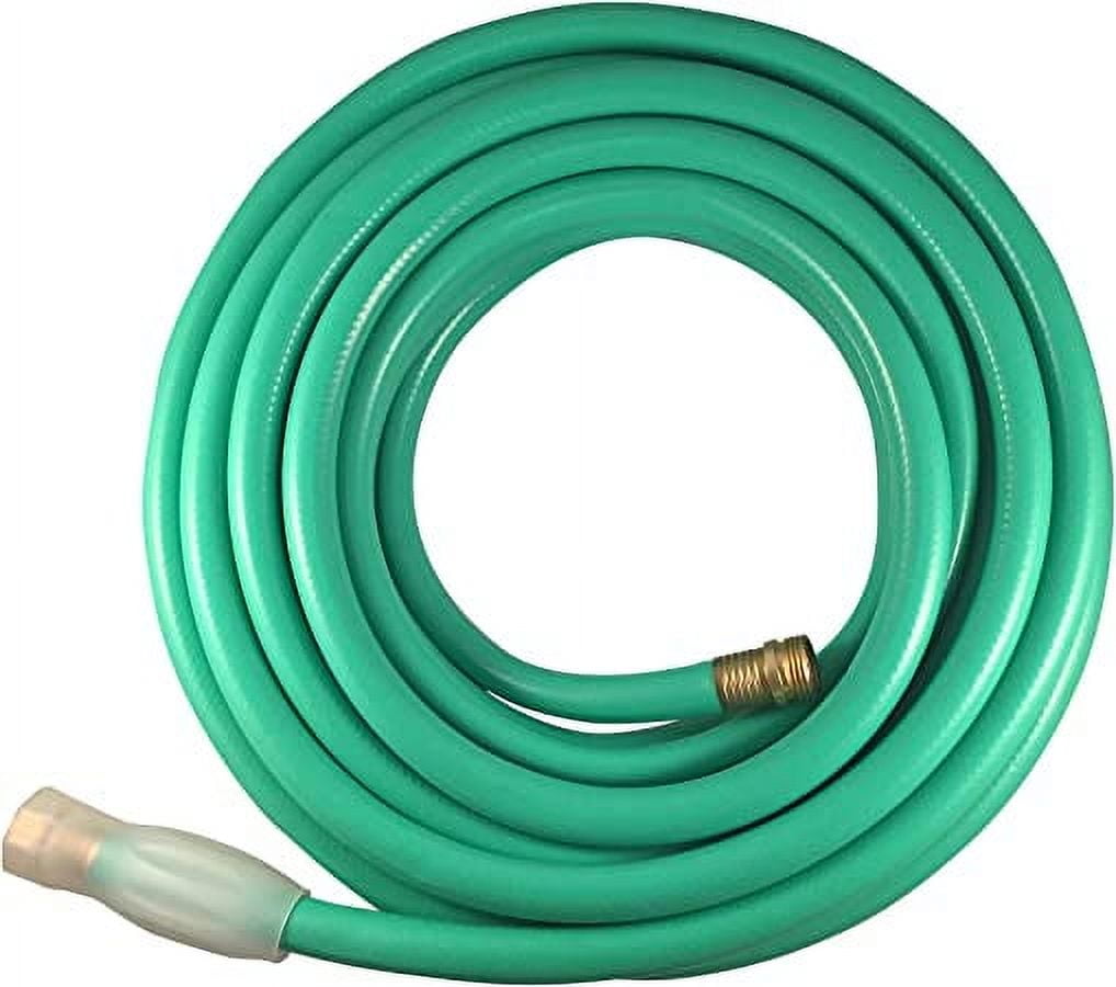 Flexon Green Heavy Duty 50-Foot Garden Hose with Brass Couplings