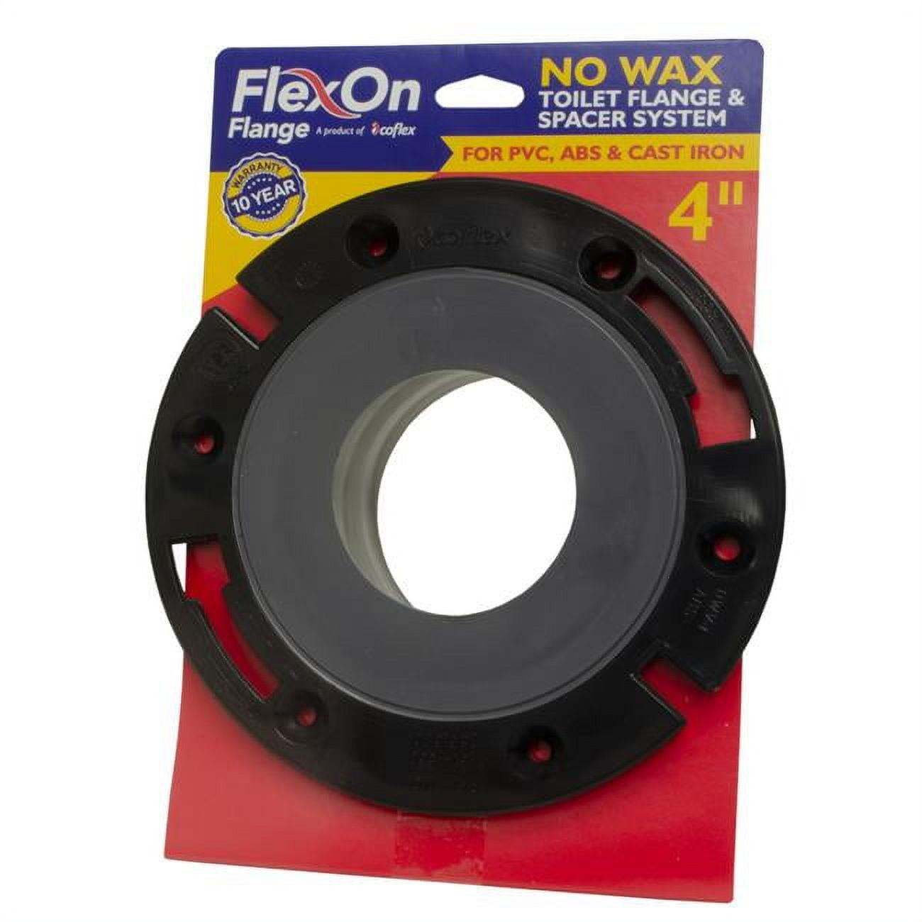 Flexon Flange No Wax Plastic Toilet Flange & Spacer System
