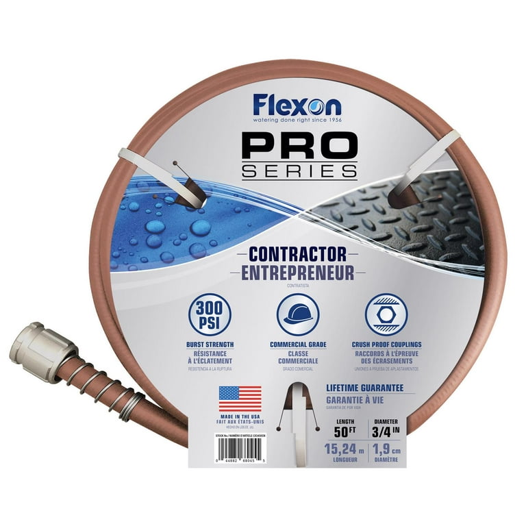 Flexon Pro Series 3/4 in. D X 50 ft. L Heavy Duty Contractor Grade Contractor Grade Hose Copper Flexon Pro Series 3/4 in. D X 50 ft. L Heavy Duty Contractor Grade Contractor Grade Hose Copper