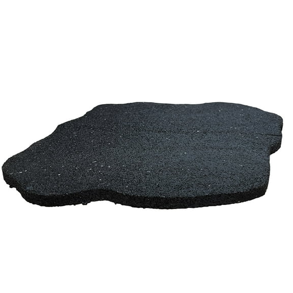 Flexon Rubber Slate Stepping Stones, Dark Blue, Set of 3, Durable Recycled Rubber, Ideal for Patios, Walkways, Decks, and Garden Decoration