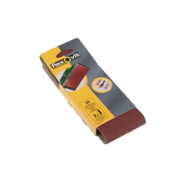 Flexovit - Cloth Sanding Belt 457 x 75mm Medium 80G (Pack 2)