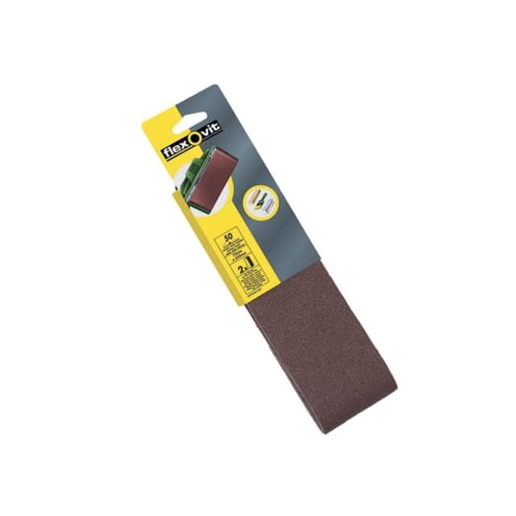 Flexovit - Cloth Sanding Belt 533 x 75mm Medium 80G (Pack 2)
