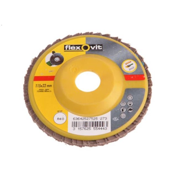 Flexovit - Flap Disc For Angle Grinders 115mm 80G