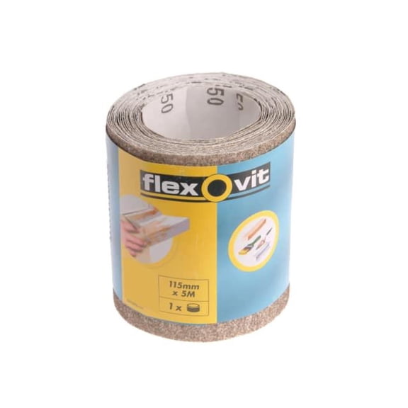 Flexovit - General Purpose Sanding Roll 115mm x 5m Medium 120G