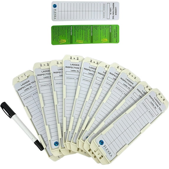 Flexra Ladder Inspection Tag Kit, Pack of 10