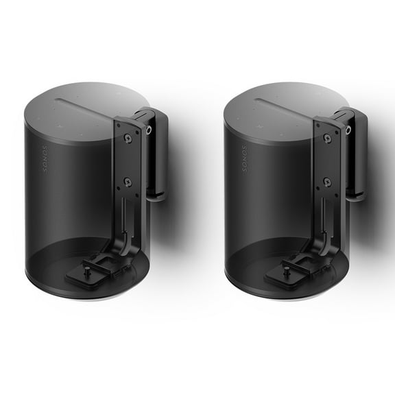 Flexson Wall Mounts for Sonos Era 100 with Corner Bracket - Pair (Black)