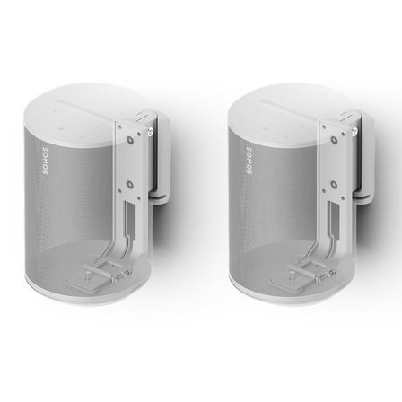 Flexson Wall Mounts for Sonos Era 100 with Corner Bracket - Pair (White)