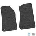thumbnail image 1 of Flextread Floor Mats for 18-24 Jeep Wrangler JL, Gladiator & 4xe - Mopar Licensed Factory Fit - Black w/ Jeep Wave w/o Wheel Insert - 100% Made in USA, 1 of 4