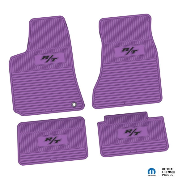 Flextread Floor Mats for 06-10 Dodge Charger RWD - Mopar Licensed Factory Fit - Purple w/ Black R/T Insert - 100% Made in USA