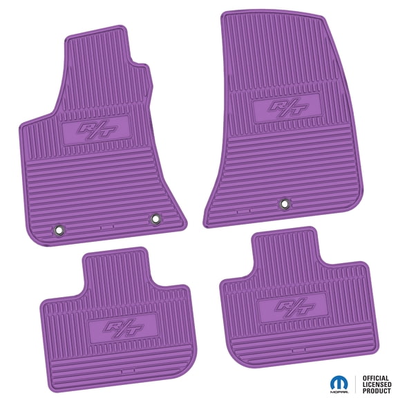 Flextread Floor Mats for 11-23 Dodge Charger RWD - Mopar Licensed Factory Fit - Purple w/ R/T Insert - 100% Made in USA