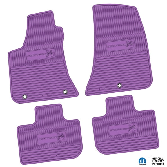 Flextread Floor Mats for 11-23 Dodge Charger RWD - Mopar Licensed Factory Fit - Purple w/ Scat Pack Insert - 100% Made in USA