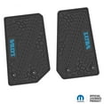 thumbnail image 1 of Flextread Floor Mats for 14-18 Jeep Wrangler JK 2-Door - Mopar Licensed Factory Fit - Black w/ Light Blue Willys Insert - 100% Made in USA, 1 of 4