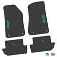 thumbnail image 1 of Flextread Floor Mats for 18-24 Jeep Wrangler JL 2-Door - Mopar Licensed Factory Fit - Black w/ Green Jeep Insert - 100% Made in USA, 1 of 5