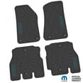 thumbnail image 1 of Flextread Floor Mats for 18-24 Jeep Wrangler JLU - Mopar Licensed Factory Fit - Black w/ Blue Sahara Insert - 100% Made in USA, 1 of 5